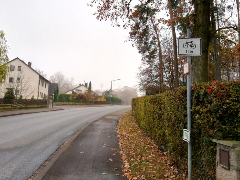 Übergangsregelung für die Radwegverbindung Lind – Anwanden